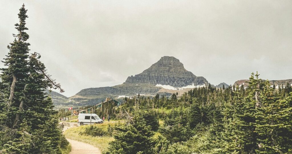 Camper Van in Glacier National Park