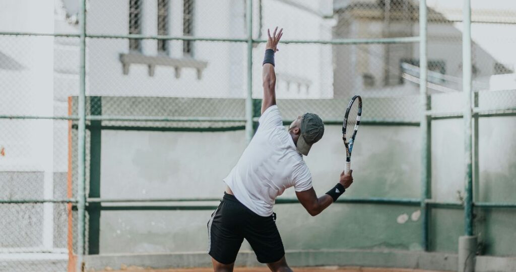 Practice your tennis service without the ball